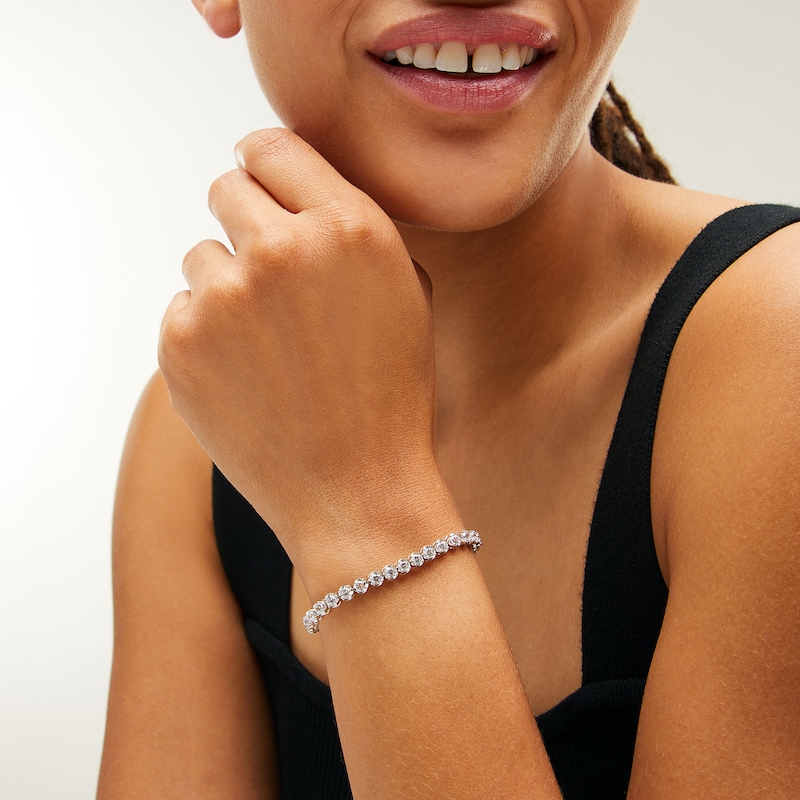 Main Image 2 of 5.00 CT. T.W. Certified Lab-Grown Diamond Tennis Bracelet in 10K White Gold (F/SI2) - 7.25"