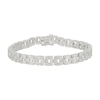 Thumbnail Image 2 of 0.23 CT. T.W. Diamond Rectangle Link Bracelet in Sterling Silver - 7.25”