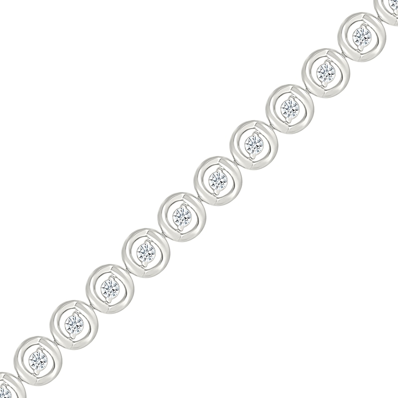0.95 CT. T.W. Diamond Circle Link Bracelet in 10K Gold
