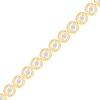 Thumbnail Image 1 of 0.95 CT. T.W. Diamond Circle Link Bracelet in 10K Gold