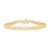 Thumbnail Image 2 of 0.95 CT. T.W. Diamond Circle Link Bracelet in 10K Gold