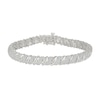 Thumbnail Image 2 of 1.95 CT. T.W. Diamond Bypass "S" Link Bracelet in 10K White Gold - 7.25”