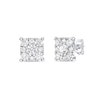 Thumbnail Image 1 of 2.00 CT. T.W. Canadian Certified Diamond Cushion-Shaped Frame Stud Earrings in 10K White Gold (I/I2)