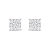 Thumbnail Image 3 of 2.00 CT. T.W. Canadian Certified Diamond Cushion-Shaped Frame Stud Earrings in 10K White Gold (I/I2)
