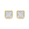 1.75 CT. T.W. Canadian Certified Diamond Cushion-Shaped Frame Stud Earrings in 10K Gold (I/I2)