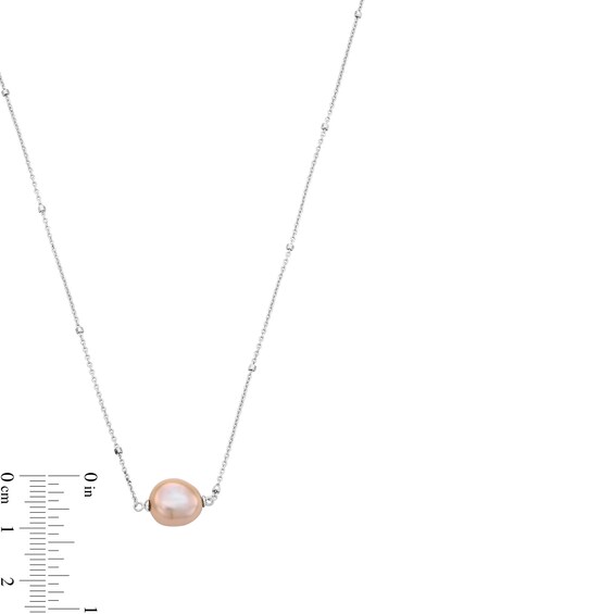 Vera Wang Love Collection 8.0-10.0mm Baroque Freshwater Cultured Pearl Necklace in Sterling Silver