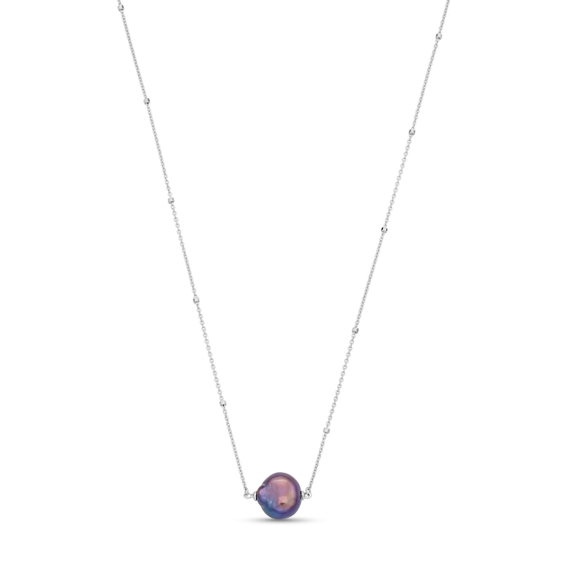 Vera Wang Love Collection 8.0-10.0mm Baroque Grey Freshwater Cultured Pearl Necklace in Sterling Silver