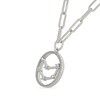 Thumbnail Image 2 of 0.065 CT. T.W. Diamond Capricorn Constellation Open Circle Frame Necklace in Sterling Silver