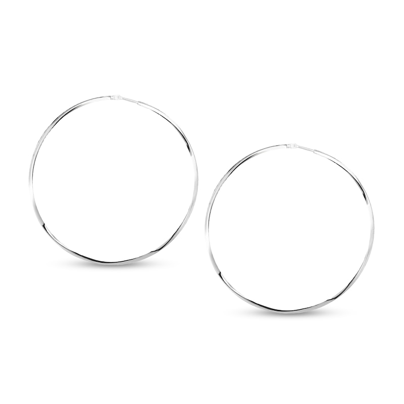 Main Image 3 of 60.0mm Endless Hoop Earrings in Sterling Silver