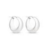 Thumbnail Image 2 of 28.3mm Tapered Hoop Earrings in Sterling Silver