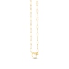 Thumbnail Image 1 of 3.95mm Paper Clip Chain with Heart Clasp Necklace in 14K Gold - 18"