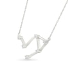 Thumbnail Image 2 of 0.085 CT. T.W. Diamond Libra Constellation Necklace in Sterling Silver