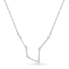 Thumbnail Image 1 of 0.085 CT. T.W. Diamond Pisces Constellation Necklace in Sterling Silver