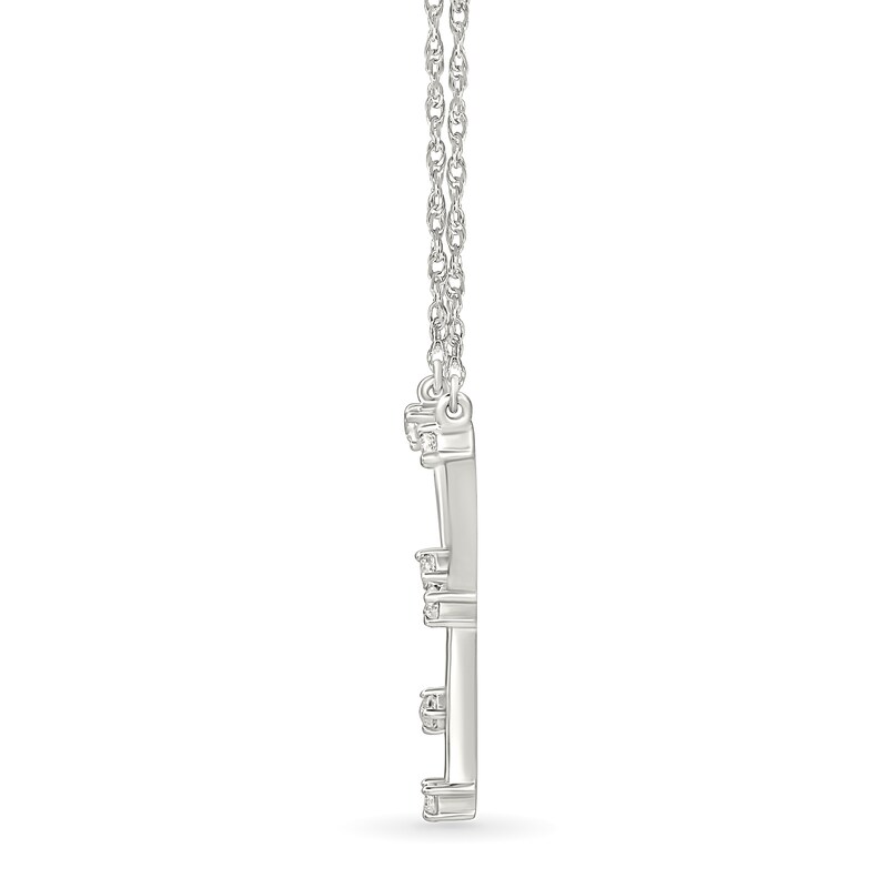 0.085 CT. T.W. Diamond Pisces Constellation Necklace in Sterling Silver