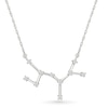 Thumbnail Image 1 of 0.145 CT. T.W. Diamond Sagittarius Constellation Necklace in Sterling Silver