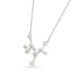 Thumbnail Image 2 of 0.145 CT. T.W. Diamond Sagittarius Constellation Necklace in Sterling Silver