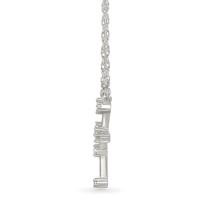 Main Image 3 of 0.145 CT. T.W. Diamond Sagittarius Constellation Necklace in Sterling Silver