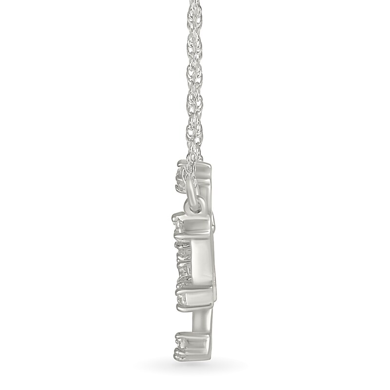 Main Image 3 of 0.18 CT. T.W. Diamond Scorpio Constellation Necklace in Sterling Silver
