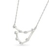 Thumbnail Image 2 of 0.115 CT. T.W. Diamond Capricorn Constellation Necklace in Sterling Silver
