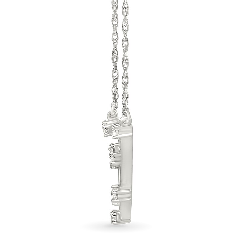 Main Image 3 of 0.115 CT. T.W. Diamond Capricorn Constellation Necklace in Sterling Silver