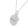 Thumbnail Image 2 of 0.085 CT. T.W. Diamond Frame "Capricorn" Disc Pendant with Zodiac Sign Charm in Sterling Silver