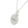 Thumbnail Image 2 of 0.085 CT. T.W. Diamond Frame &quot;Gemini&quot; Disc Pendant with Zodiac Sign Charm in Sterling Silver