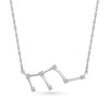 Thumbnail Image 1 of 0.085 CT. T.W. Diamond Leo Constellation Necklace in Sterling Silver
