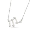 Thumbnail Image 2 of 0.085 CT. T.W. Diamond Leo Constellation Necklace in Sterling Silver