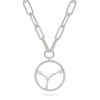 Thumbnail Image 1 of 0.065 CT. T.W. Diamond Cancer Constellation Open Circle Frame Necklace in Sterling Silver