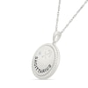 Thumbnail Image 2 of 0.04 CT. Diamond Solitaire Sagittarius Zodiac Sign Rope Frame Disc Pendant in Sterling Silver