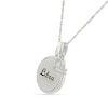 Thumbnail Image 2 of 0.085 CT. T.W. Diamond Frame "Libra" Disc Pendant with Zodiac Sign Charm in Sterling Silver