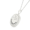 Thumbnail Image 2 of 0.04 CT. Diamond Solitaire Capricorn Zodiac Sign Rope Frame Disc Pendant in Sterling Silver
