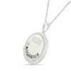 Thumbnail Image 2 of 0.04 CT. Diamond Solitaire Aquarius Zodiac Sign Rope Frame Disc Pendant in Sterling Silver