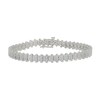 Thumbnail Image 2 of 1.95 CT. T.W. Diamond Bubble Multi-Row Bracelet in 10K White Gold - 7.25”