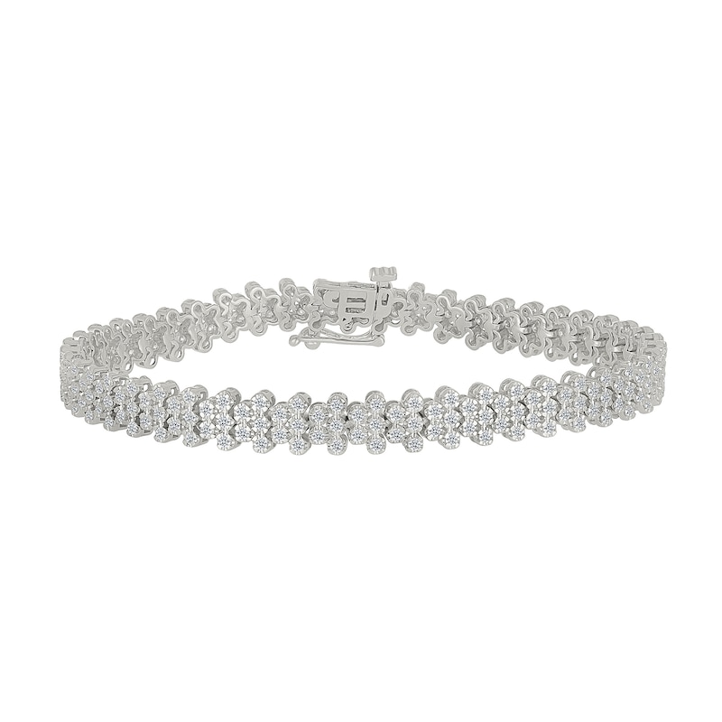 1.95 CT. T.W. Diamond Bubble Multi-Row Bracelet in 10K Gold