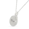 Thumbnail Image 2 of 0.085 CT. T.W. Diamond Frame "Virgo" Disc Pendant with Zodiac Sign Charm in Sterling Silver