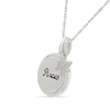 Thumbnail Image 2 of 0.085 CT. T.W. Diamond Frame "Pisces" Disc Pendant with Zodiac Sign Charm in Sterling Silver