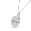 Thumbnail Image 2 of 0.085 CT. T.W. Diamond Frame "Sagittarius" Disc Pendant with Zodiac Sign Charm in Sterling Silver