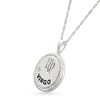 Thumbnail Image 2 of 0.04 CT. Diamond Solitaire Virgo Zodiac Sign Rope Frame Disc Pendant in Sterling Silver