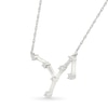 Thumbnail Image 2 of 0.085 CT. T.W. Diamond Virgo Constellation Necklace in Sterling Silver