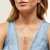 Thumbnail Image 2 of White Jade and 0.40 CT. T.W. Diamond Circle Fan Pendant in 14K Gold