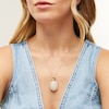 Thumbnail Image 2 of Oval White Jade Cabochon Chinese “Happy” Pendant in 14K Gold