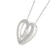 0.085 CT. T.W. Diamond "Y" Initial Dangle Heart Necklace in Sterling Silver