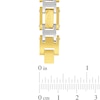Thumbnail Image 3 of Hammered I-Link Bracelet in Solid Stainless Steel and Yellow Ion Plate - 8.5”