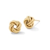 Thumbnail Image 1 of Reaura Polished and Textured Love Knot Stud Earrings in Repurposed 14K Gold