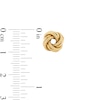 Thumbnail Image 3 of Reaura Polished and Textured Love Knot Stud Earrings in Repurposed 14K Gold
