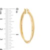 Thumbnail Image 3 of Reaura 32.0mm Polished and Mesh Crossover Hoop Earrings in Repurposed 14K Gold