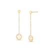 Thumbnail Image 1 of Reaura Clover Cutout Linear Chain Drop Earrings in Repurposed 10K Gold