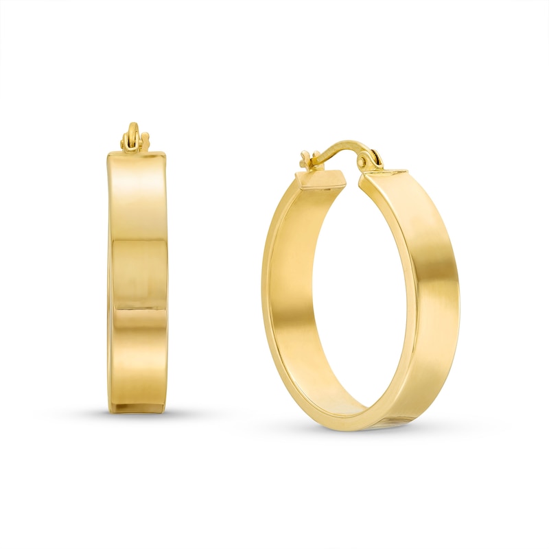 Main Image 1 of Reaura 23.0mm Square-Edged Hoop Earrings in Repurposed 10K Gold