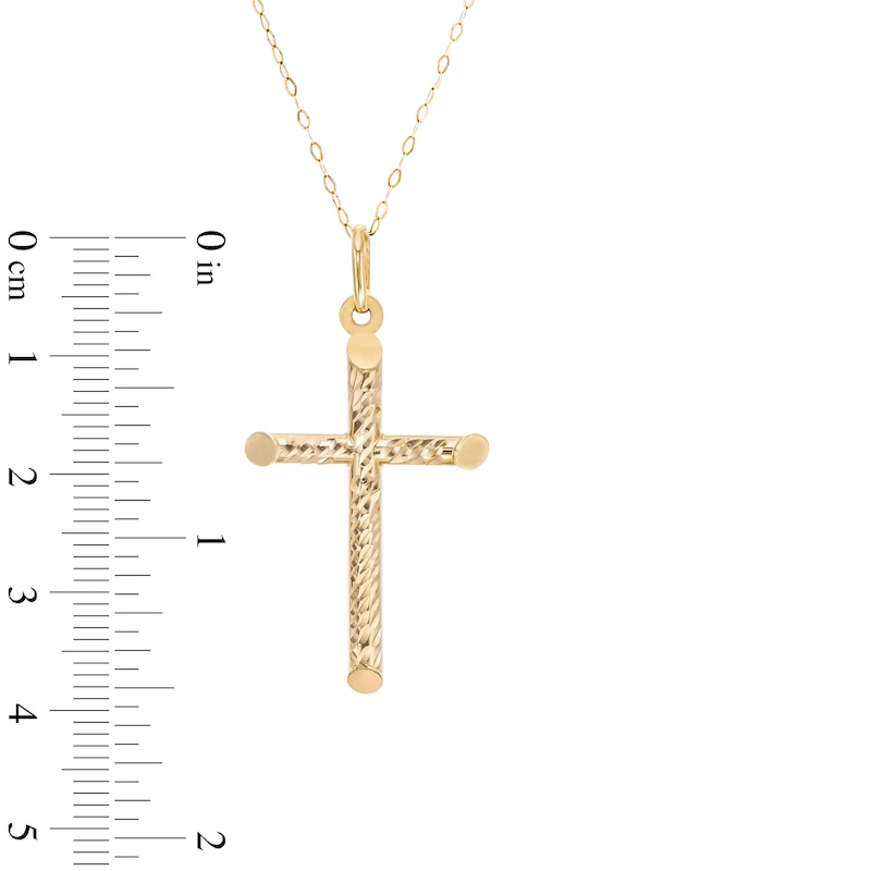 Main Image 3 of Reaura Rope-Textured Twist Cross Pendant in Repurposed 10K Gold